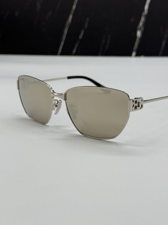 NEW BALENCIAGA BB0337SK 006 SILVER WOMEN SUNGLASSES BALENCIAGA EYEWEAR main image 8